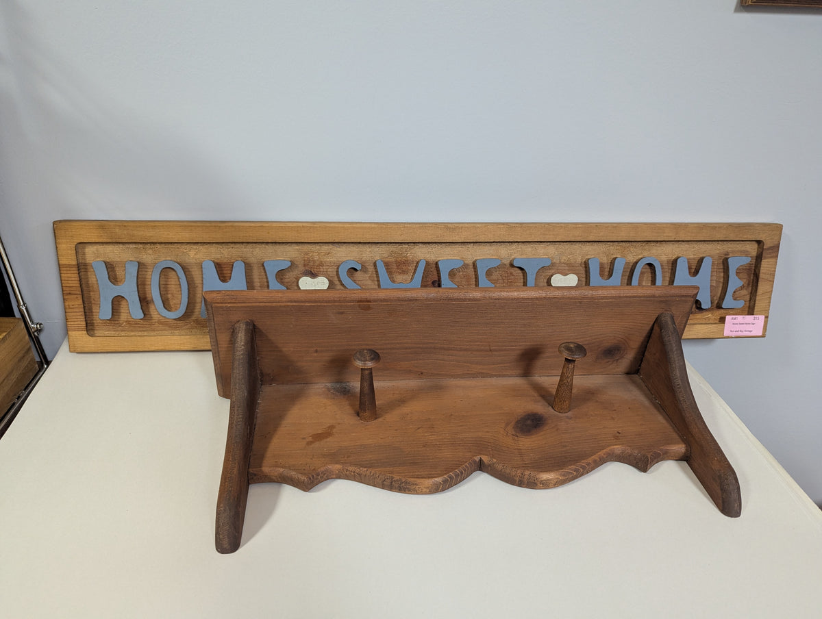 Shelf and Sign