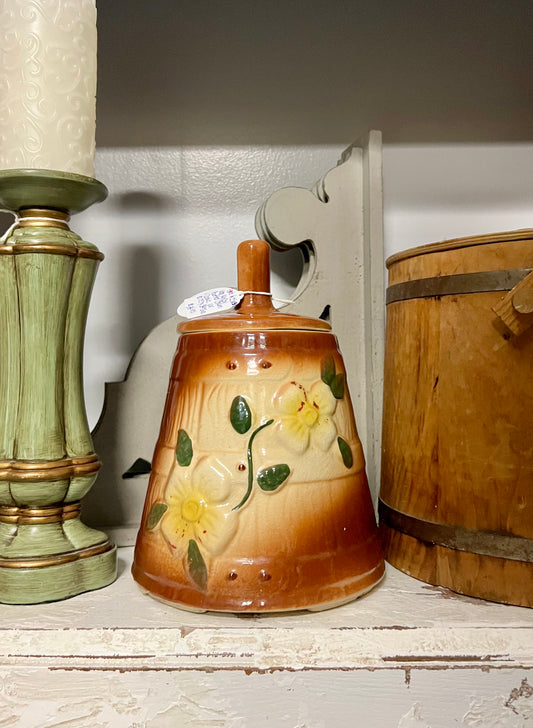 Vintage McCoy Butter Churn Shaped Cookie Jar