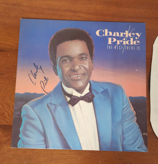 Autographed Signature Vinyl: Charley Pride "The Best There Is" Album LP, 1986, RCA Records.