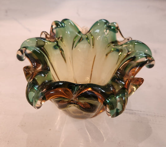 Murano Glass Flower Bowl