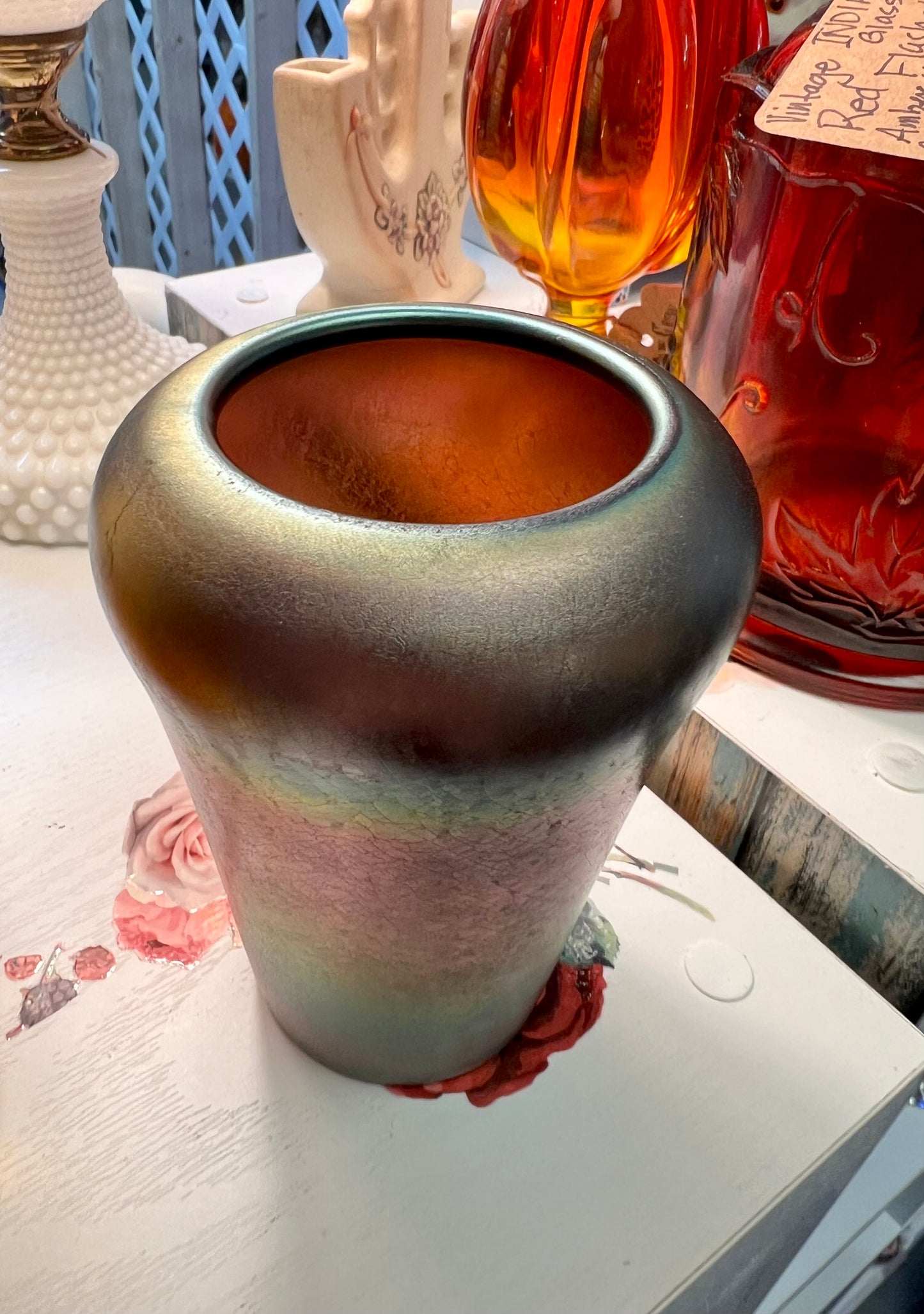 Imperial Iridescent Glass Art Vase