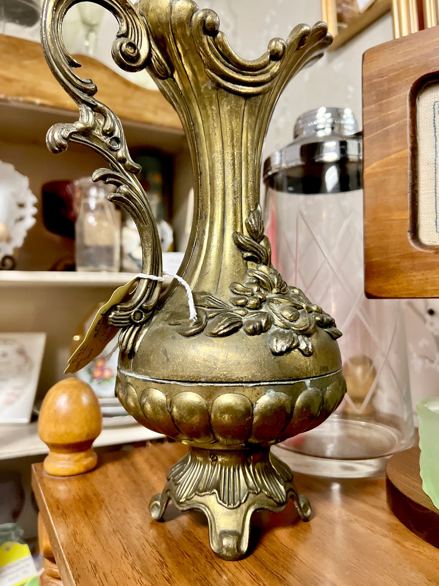 Ornate Brass Vase / Pitcher | Made in Italy