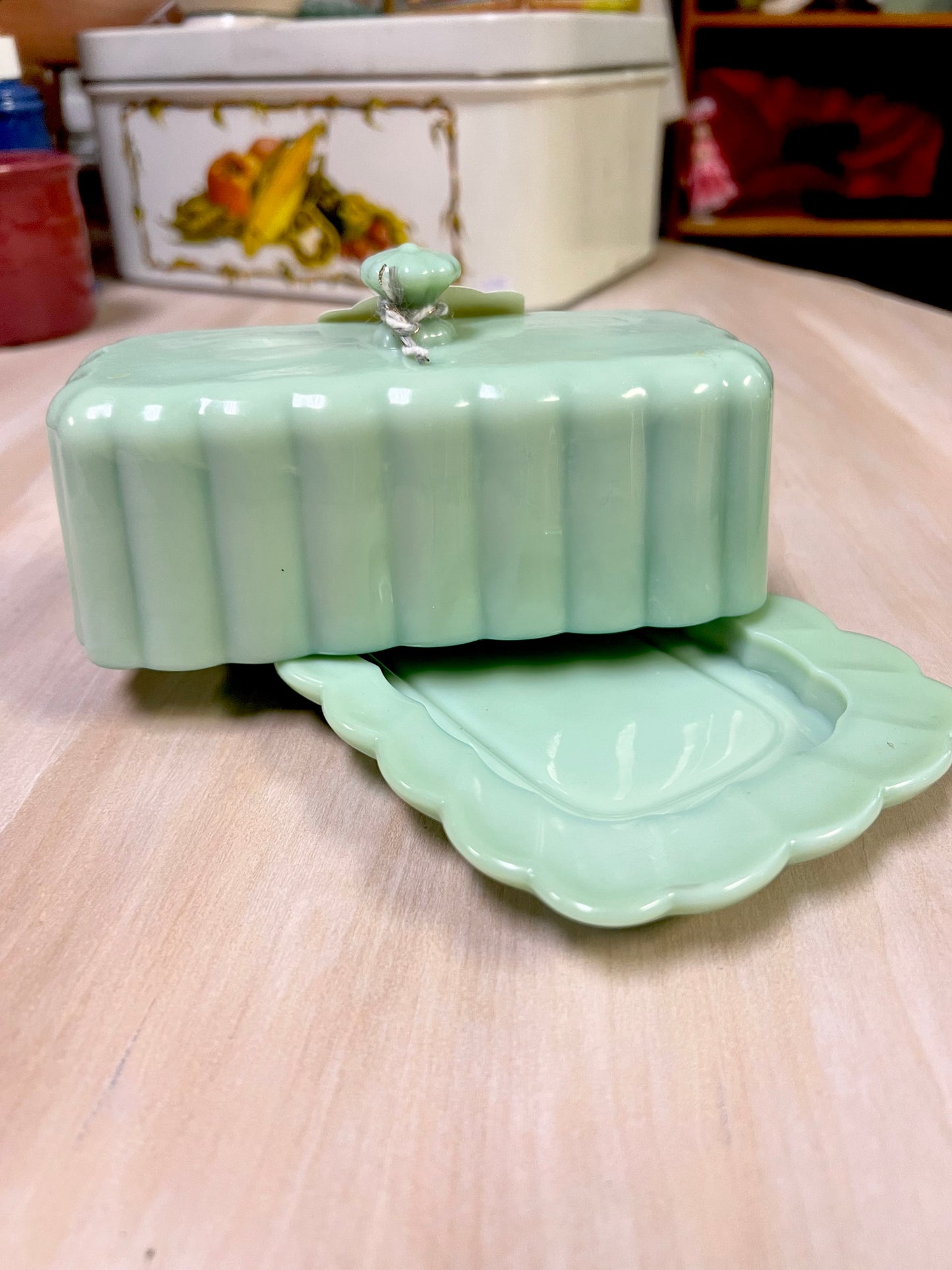 The Pioneer Woman Jade Green Butter Dish