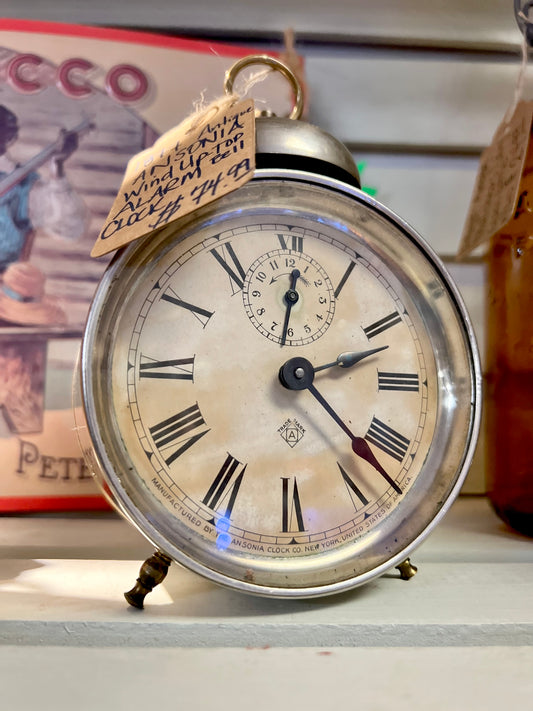 1877 Antique ANSONIA Bell Top Alarm Clock