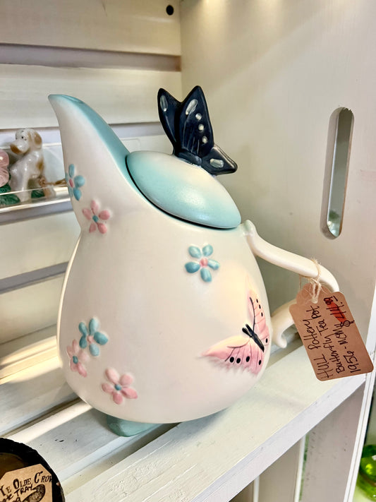 Hull Pottery Butterfly Teapot 1956 | MCM