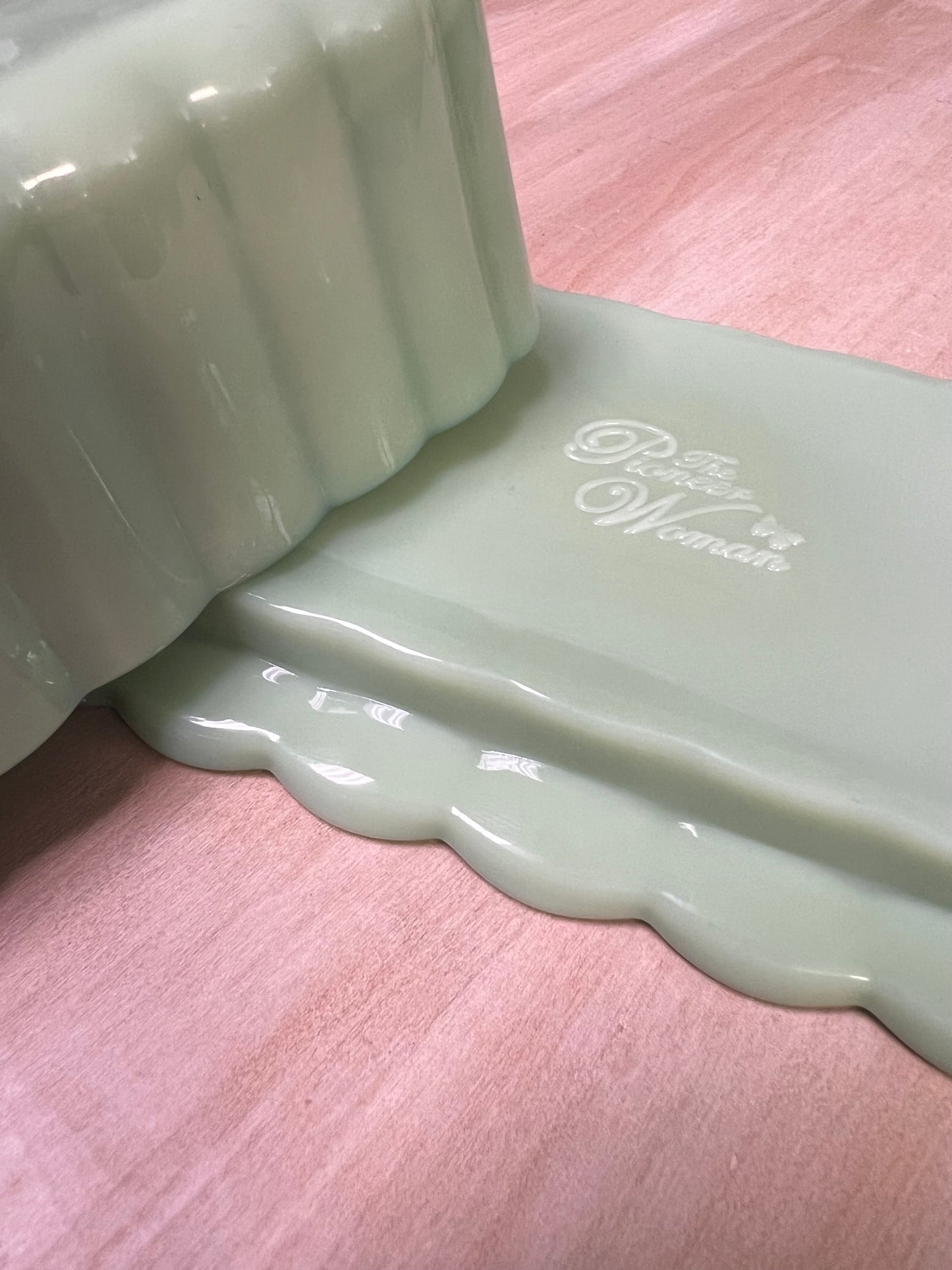 The Pioneer Woman Jade Green Butter Dish