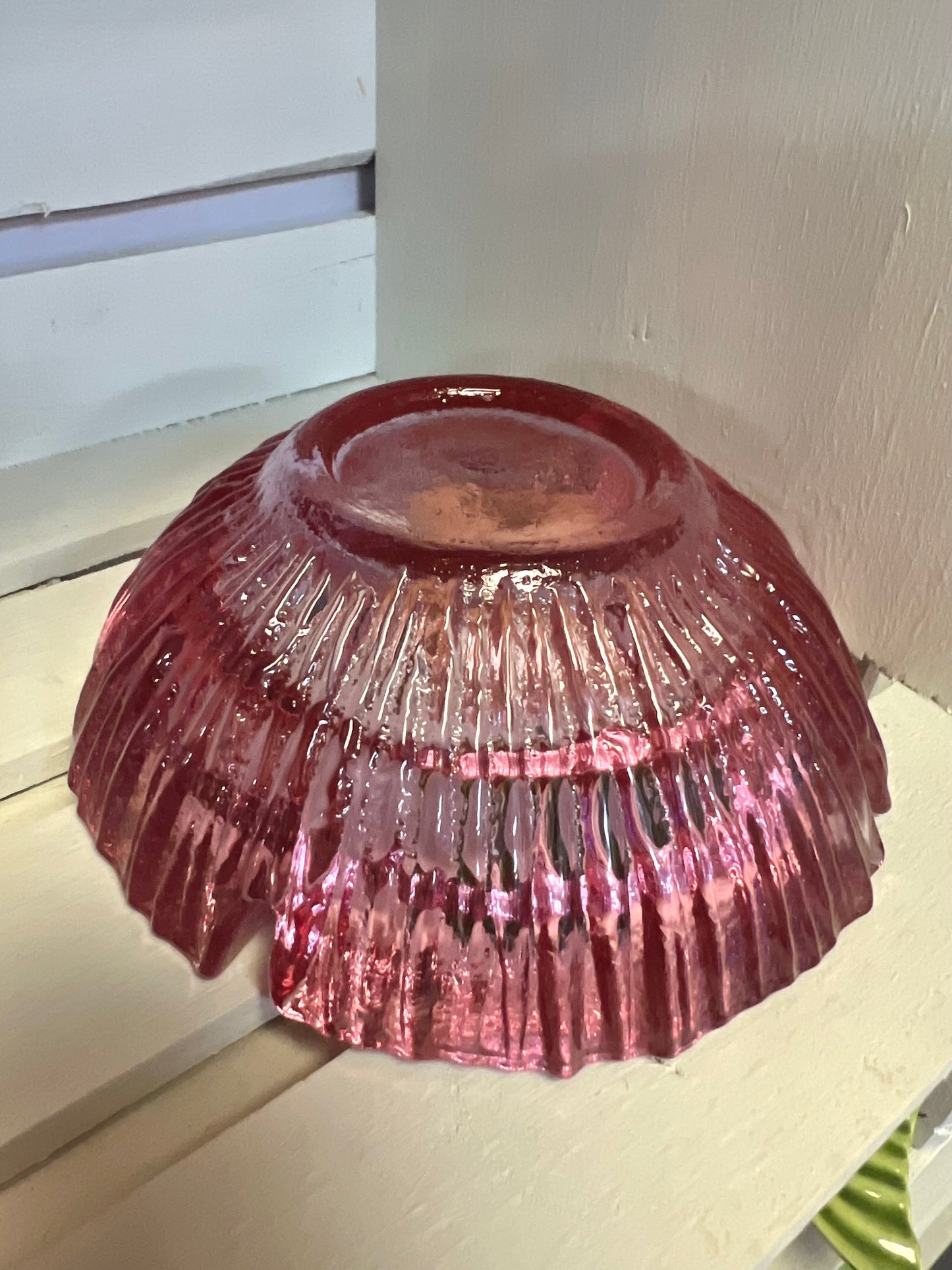 1960's Blenko Pink / Rose Ashtray by Joel Myers