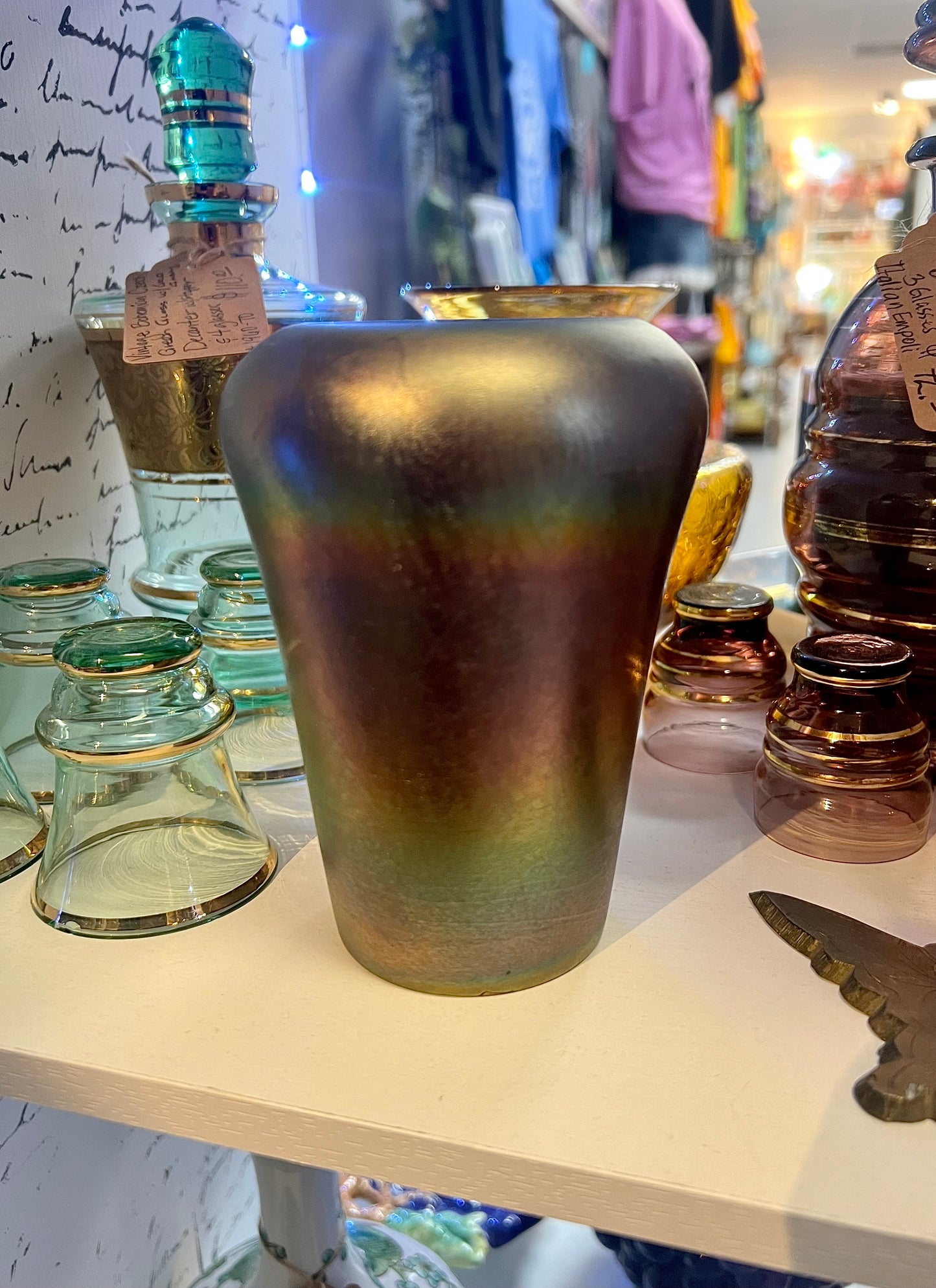 Imperial Iridescent Glass Art Vase