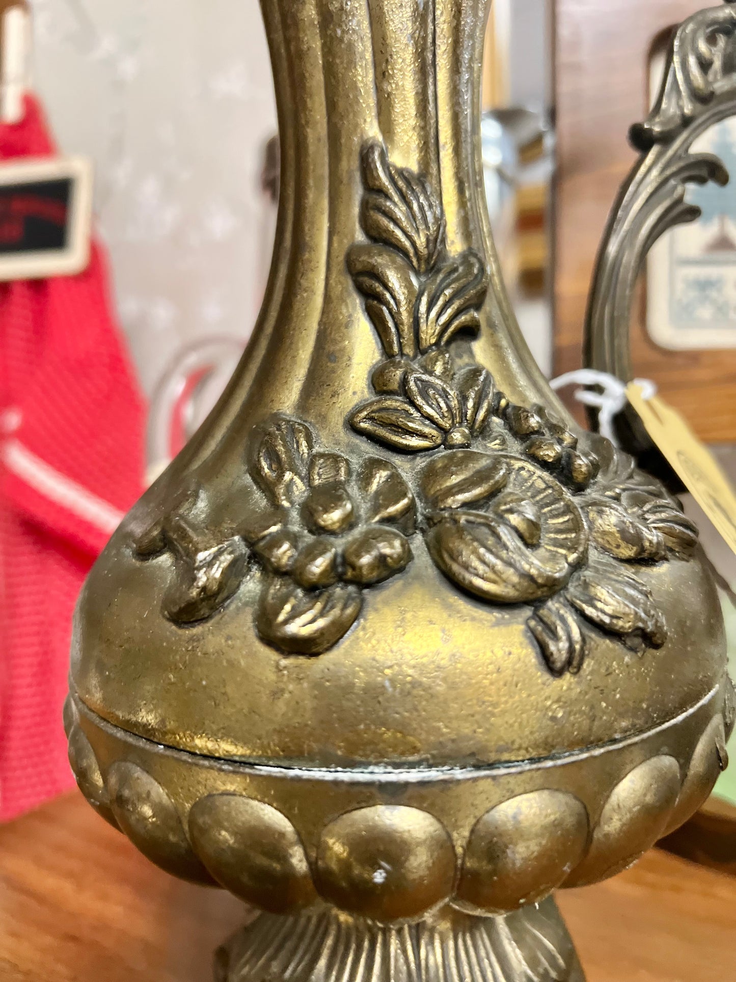 Ornate Brass Vase / Pitcher | Made in Italy