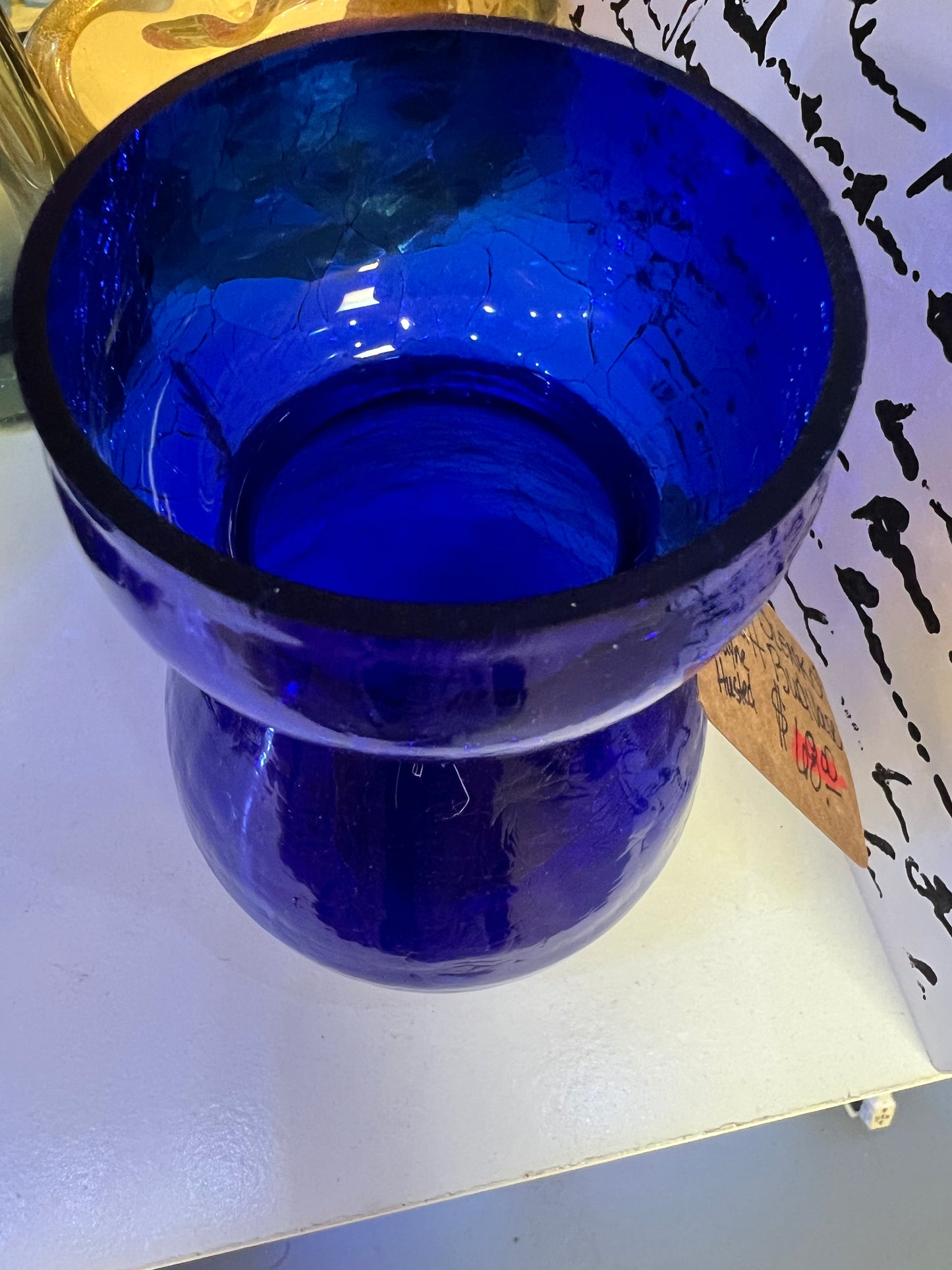 MCM Blenko Style Cobalt Blue Bud Vase | Wayne Husted