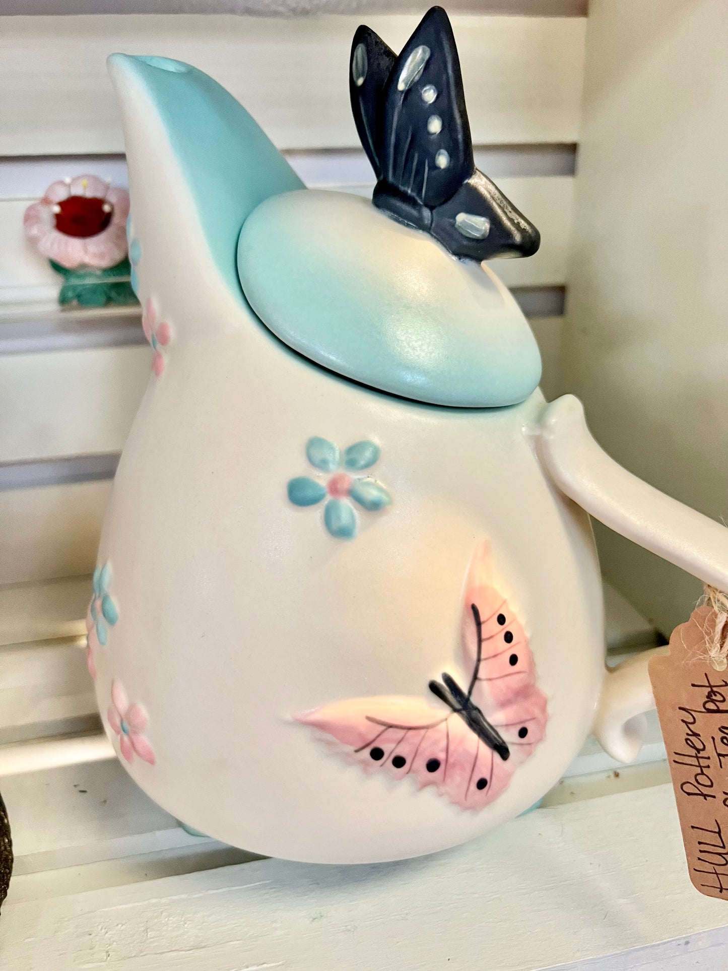 Hull Pottery Butterfly Teapot 1956 | MCM