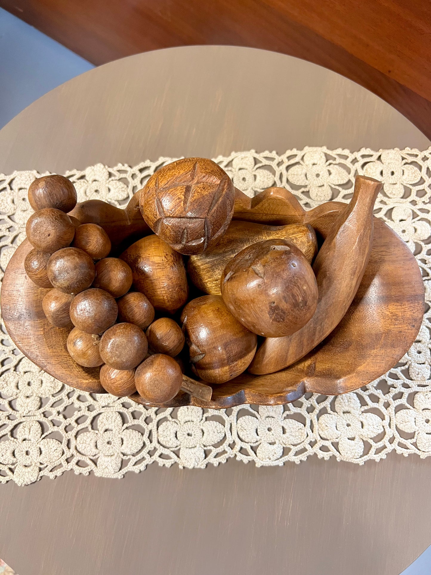 Monkey Pod Wooden Fruit Bowl Set