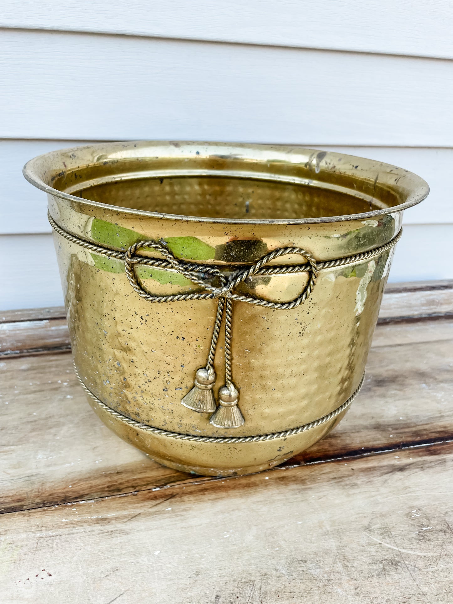 Vintage Brass Planter - Big, Bold & Beautiful