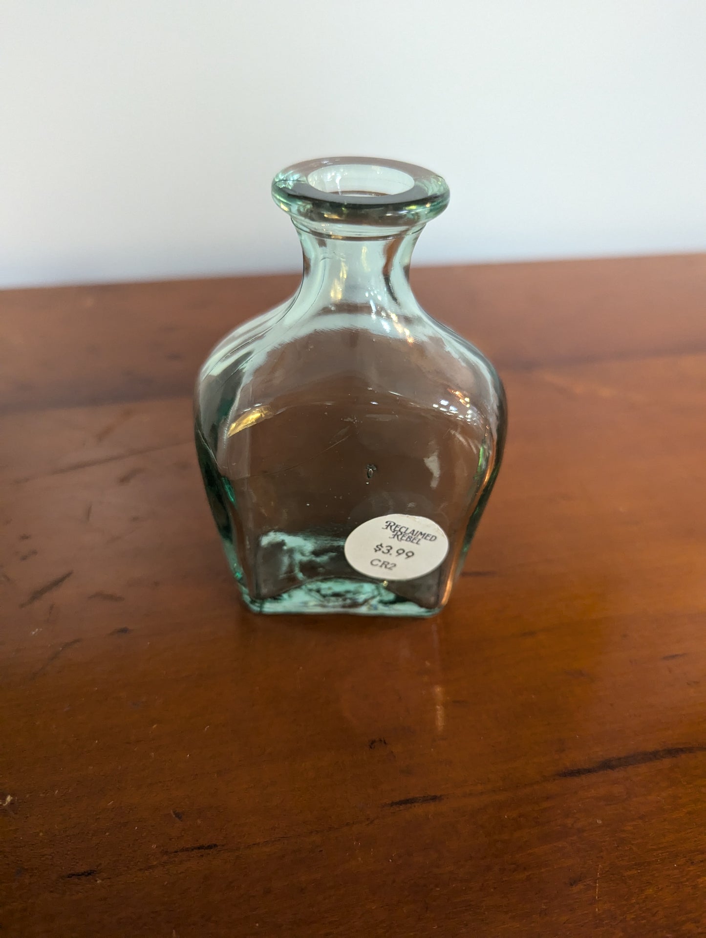 Vintage Clear Glass Bottle - Quirky & Charming