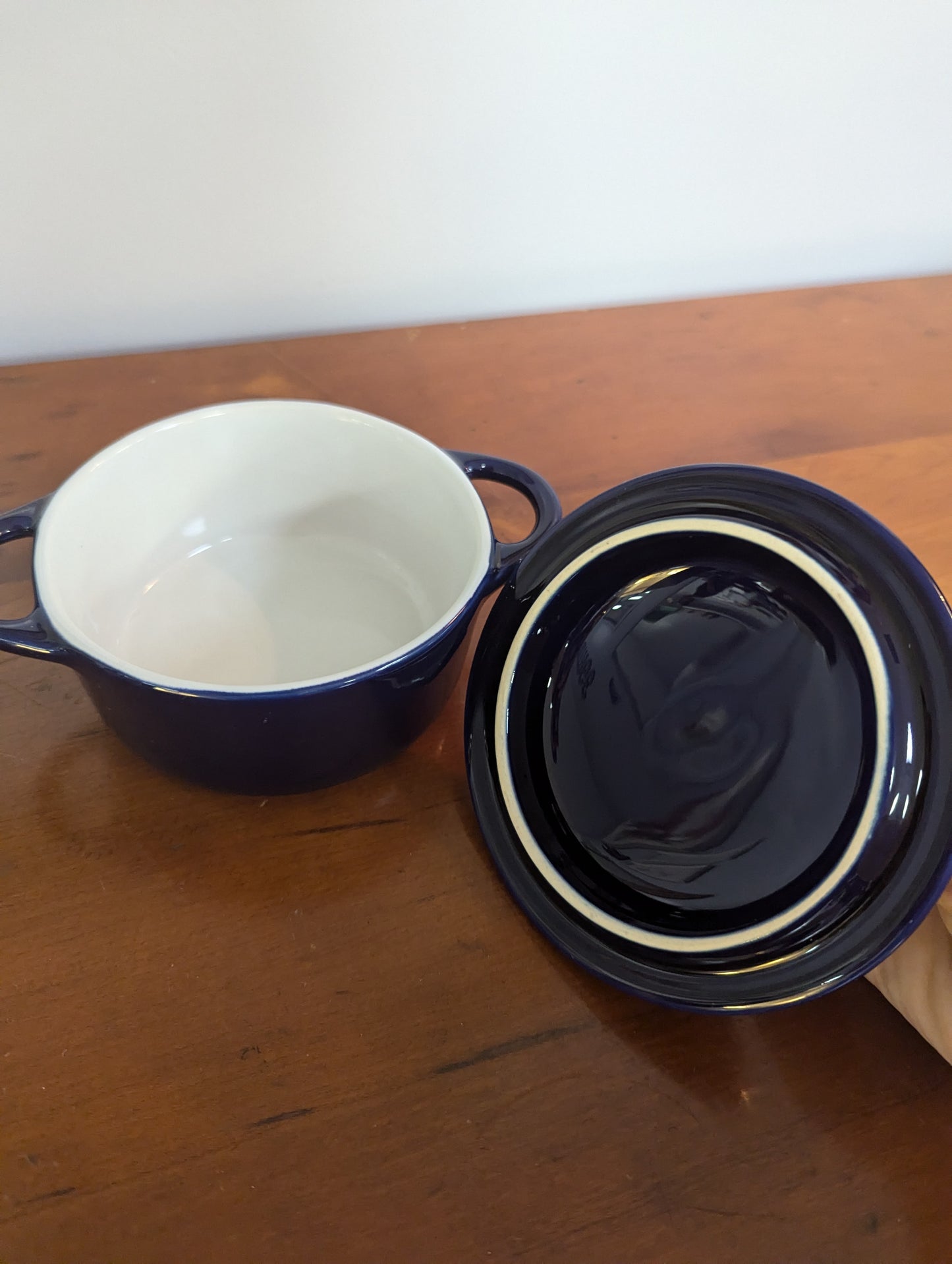 Blue Ceramic Lidded Mini Crock - A Tiny Treasure for Your Trinkets