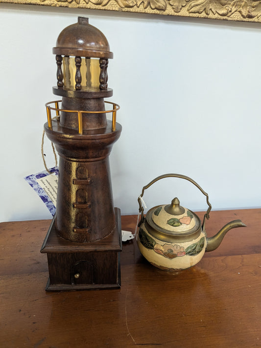 Lighthouse and Brass Kettle Lot