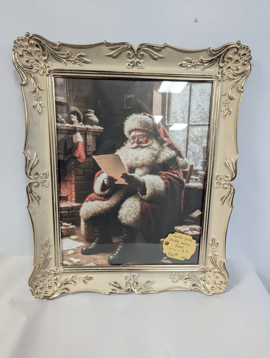 Santa in Vintage Frame