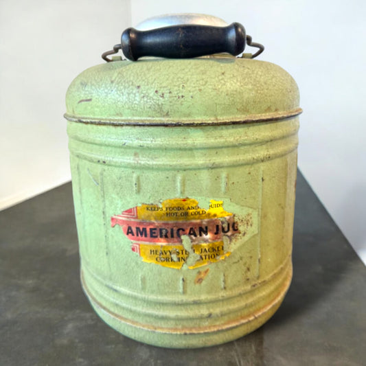 Vintage American Steel & Cork Insulated Jug Cooler - Keep it Cool, Old School Style