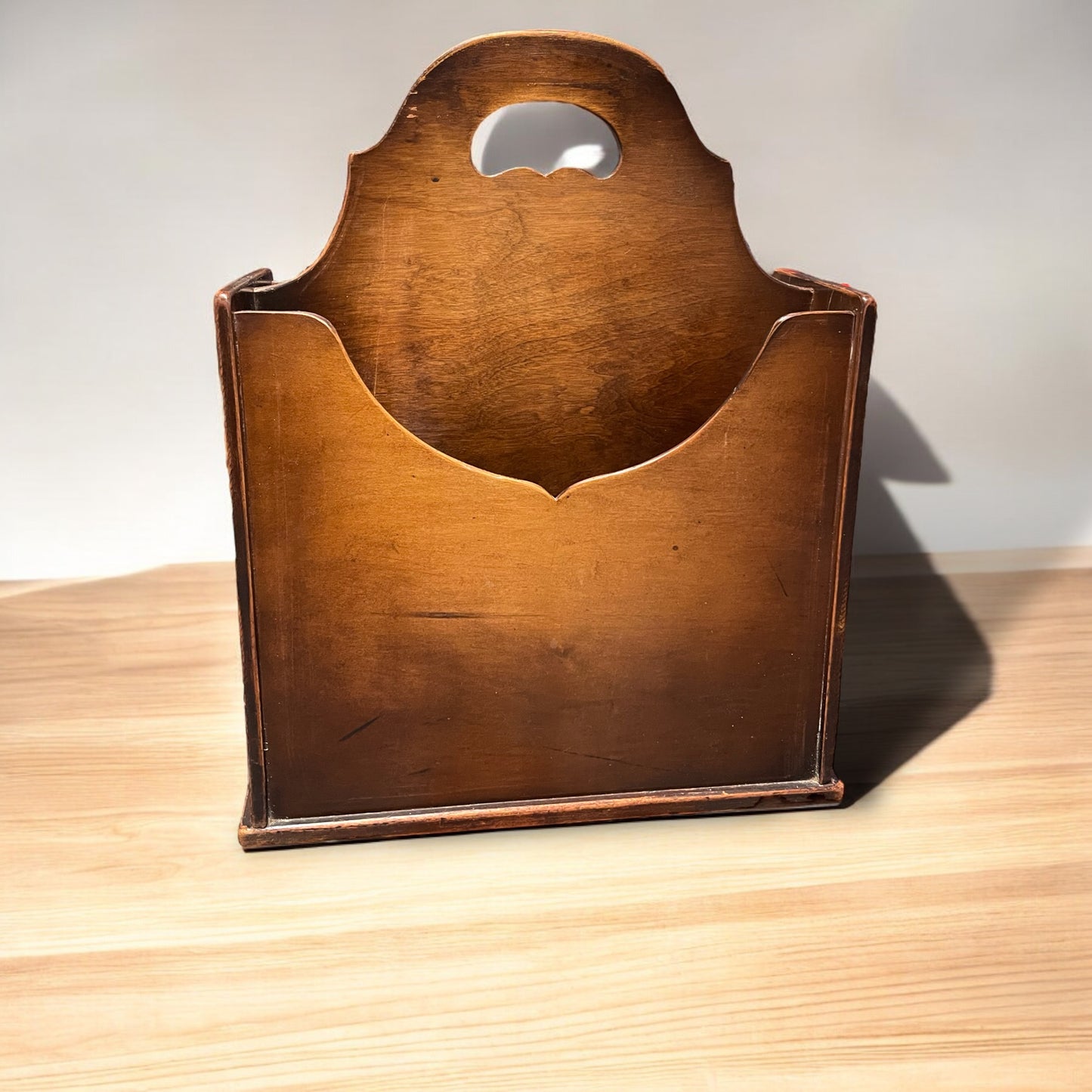 Mid 20th Century Vintage Conant-Ball Co. Wooden Magazine Rack