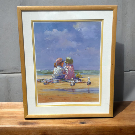 Lucelle Raad "Eavesdroppers" Limited Edition Lithograph - A Whimsical Glimpse into Childhood