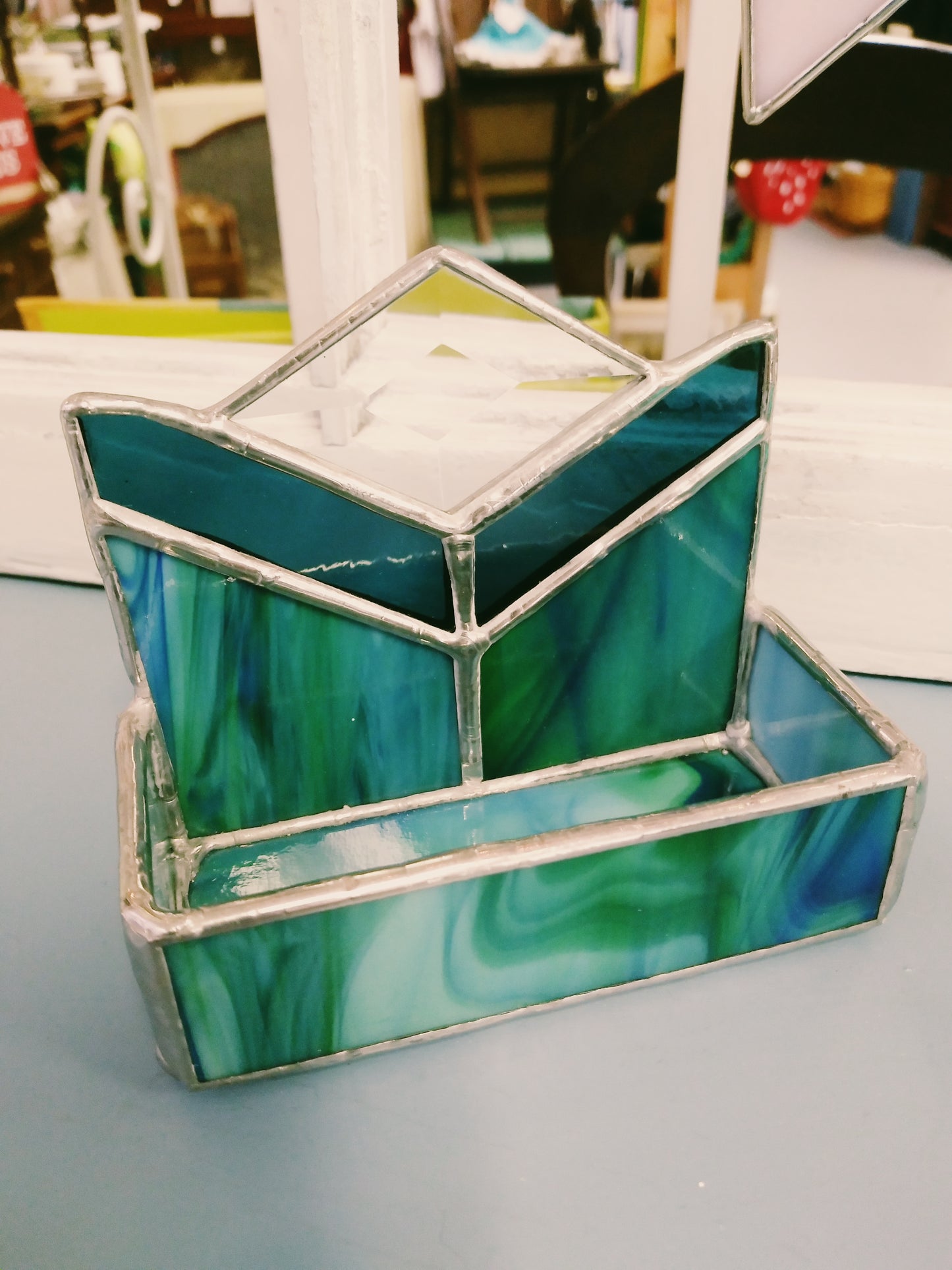 Stained Glass Business Card Holder