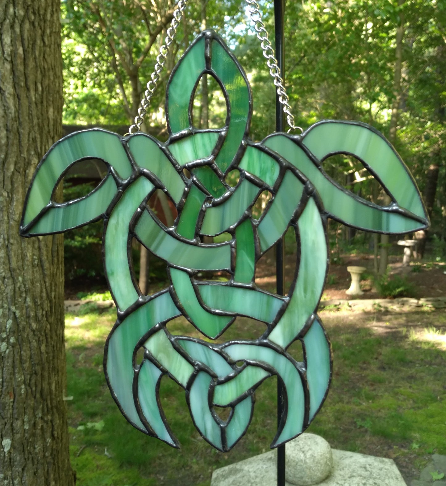 Celtic Knot Sea Turtle Stained Glass sun Catcher